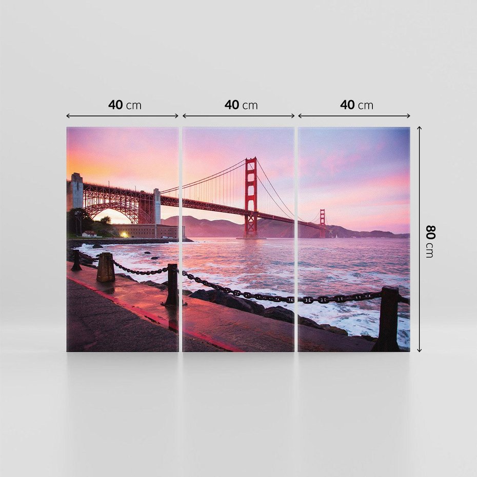 Obraz na płótnie 120x80 - Golden Gate - Most w USA - Golden Gate, most