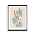 Plakat w ramie 30x40 - Kwiaty Pasteli - kwiaty, nowoczesne i minimalistyczne - rama czarna