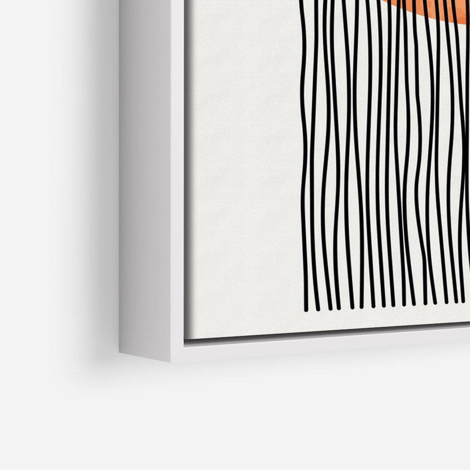 Obraz w ramie 80x120 - Echa Wyobraźni - koło, boho styl - rama biała