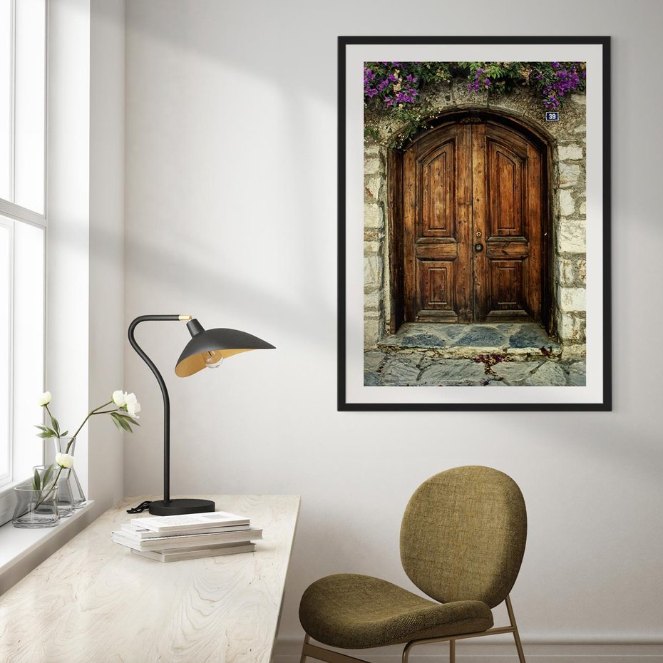 Plakat bez ramy 30x40 - Tajemnicze stare drzwi - stare, drzwi