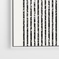 Obraz w ramie 70x100 - Księga Wibracji - abstrakcyjne czarno białe formy, minmalizm - rama biała
