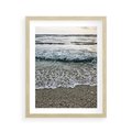 Plakat w ramie 40x50 - Spokojna Plaża - plaża, żwirek - rama drewno
