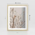 Plakat w ramie 40x50 - Boho gałązki suche - gałązki, suche - rama drewno