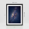 Plakat w ramie 30x40 - Wśród Gwiazd - rozgwieżdzone niebo, droga mleczna - rama czarna