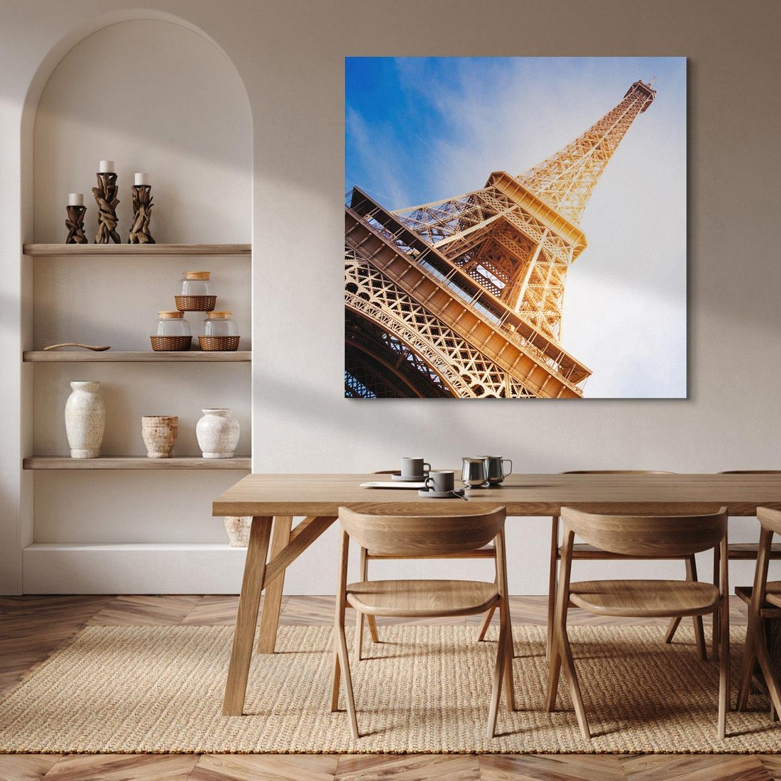Obraz na płótnie 70x70 - Eiffla - ikona Paryża - Eiffla, Paryż
