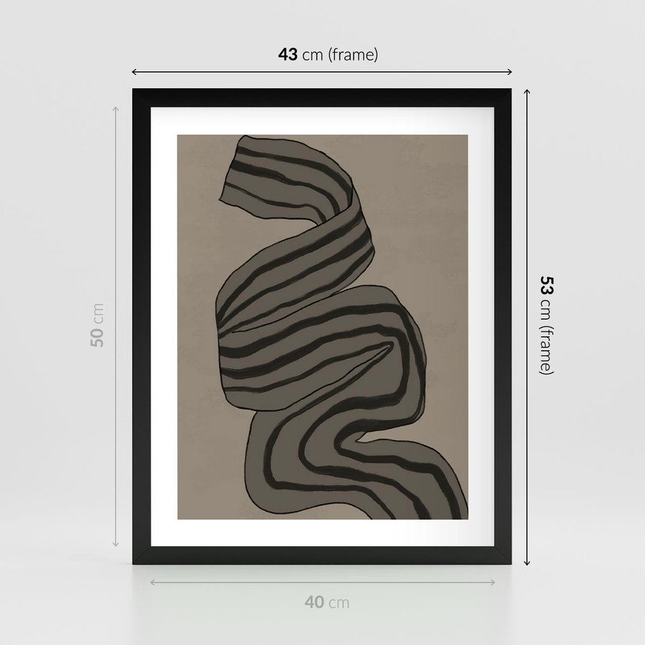 Plakat w ramie 40x50 - Niezwykłe Przesilenia - nowoczesna geometryczna sztuka, loftowe wnętrze - rama czarna