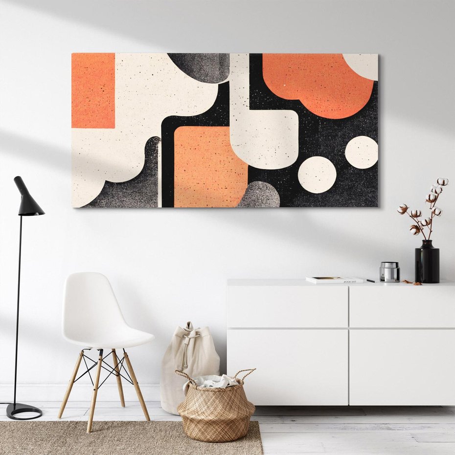 Obraz na płótnie 120x60 - Loftowa Harmonia - abstrakcja, styl loftowy