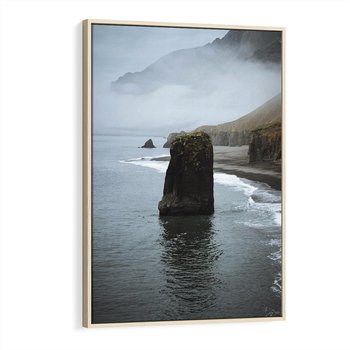 Obraz w ramie 80x120 - Mistyczna Aura - morze, mgła - rama drewno