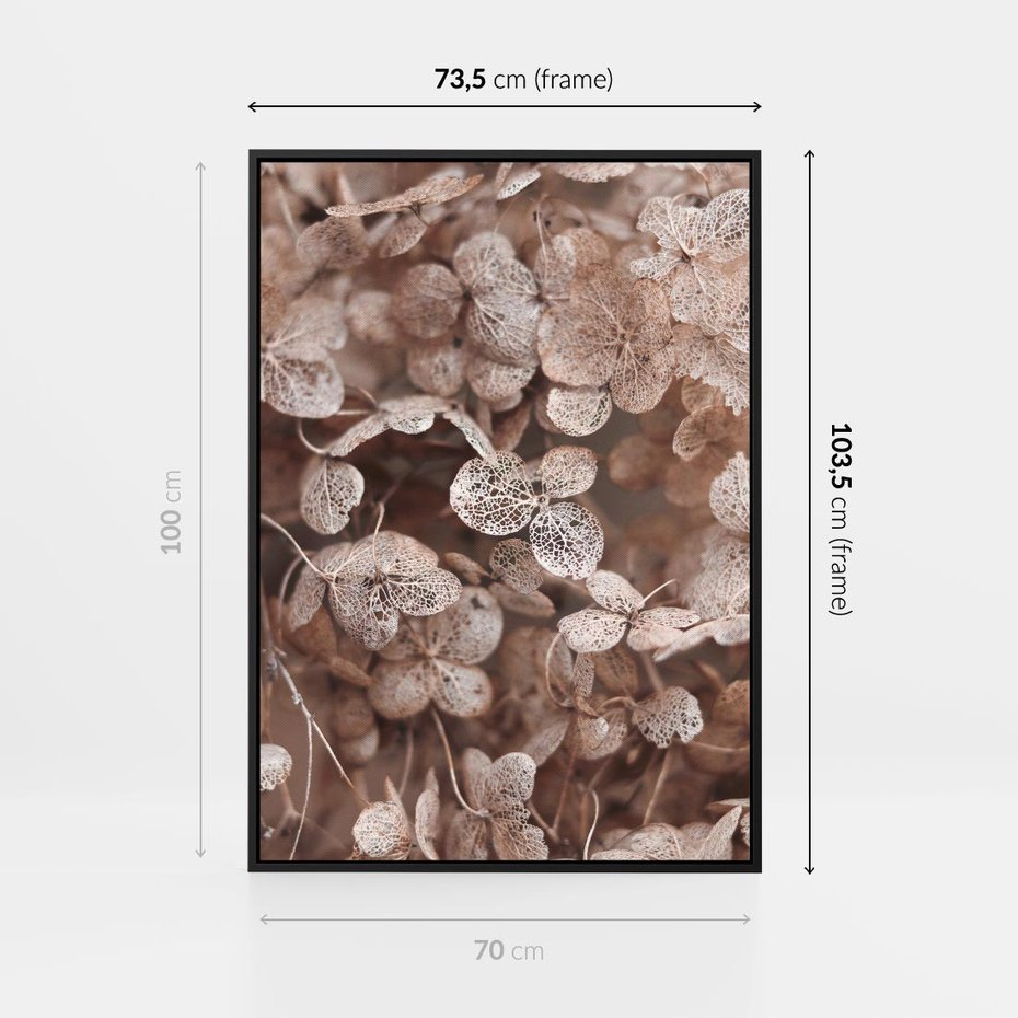 Obraz w ramie 70x100 - Przemijająca Piękność - fotografia, zbliżenie - rama czarna