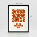 Plakat w ramie 30x40 - Taniec Kolorowych Promieni - self care, kompozycja kwiaty - rama czarna