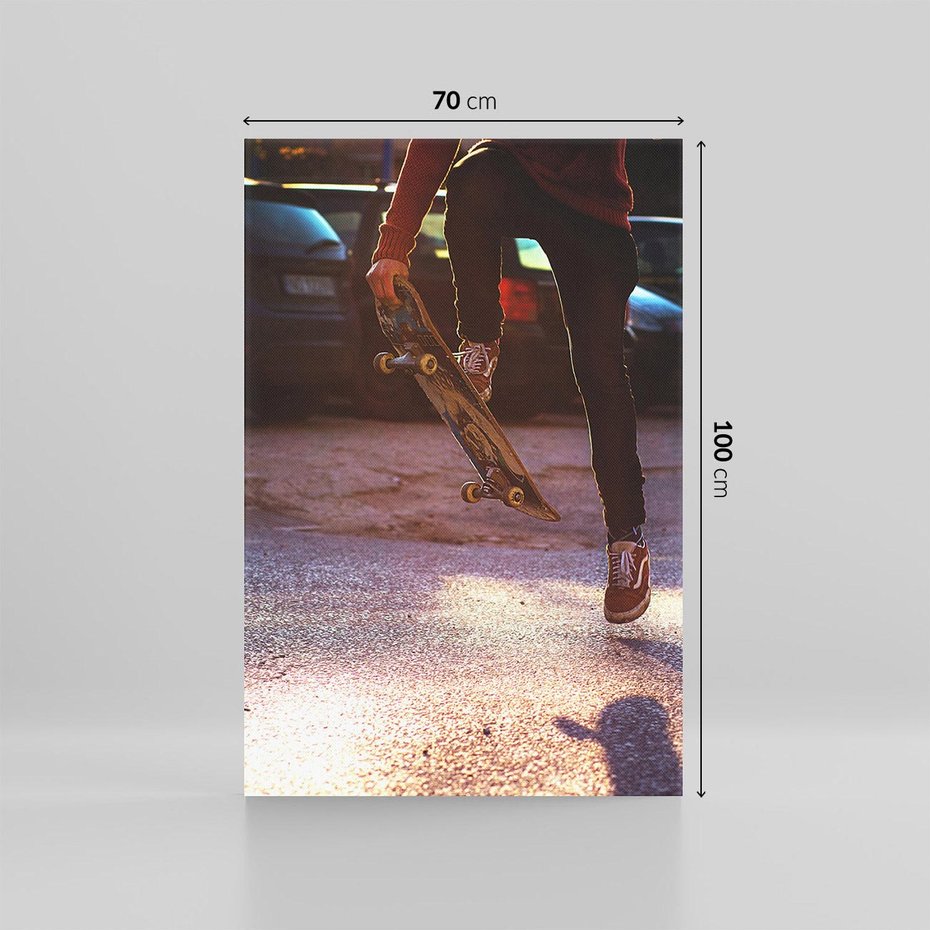 Obraz na płótnie 70x100 - Deskorolkowa Adrenalina Sportu - deskorolka, skateboard