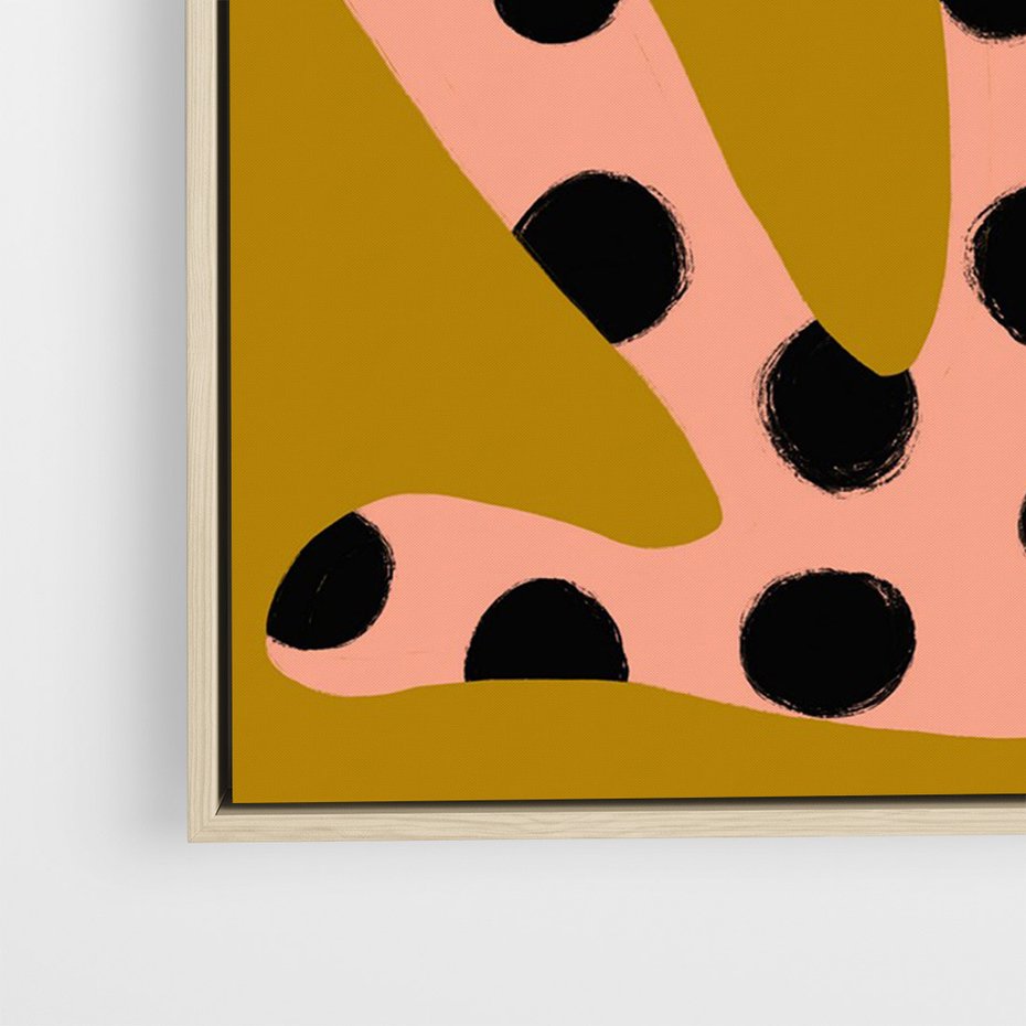 Obraz w ramie 50x70 - Rozkwitająca Wolność Boho - abstrakcyjne boho kształty, dziwne - rama drewno