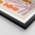 Plakat w ramie 50x70 - Przenikająca Harmonia - abstrakcyjny obraz, pastelowe kolory - rama czarna