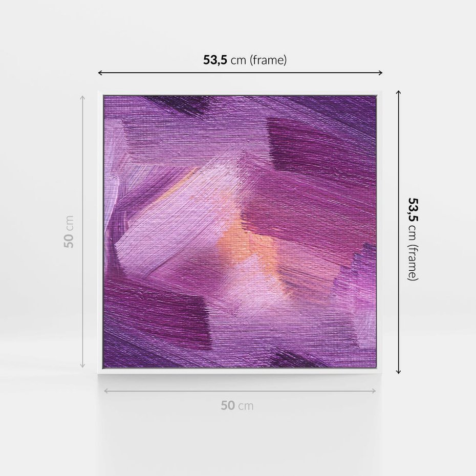 Obraz w ramie 50x50 - Abstrakcyjna gra kolorów - abstrakcja, akwarela - rama biała