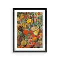 Plakat w ramie 30x40 - Księga Surrealnych Wyobrażeń - abstrakcyjny obraz owoców, jak picasso - rama czarna