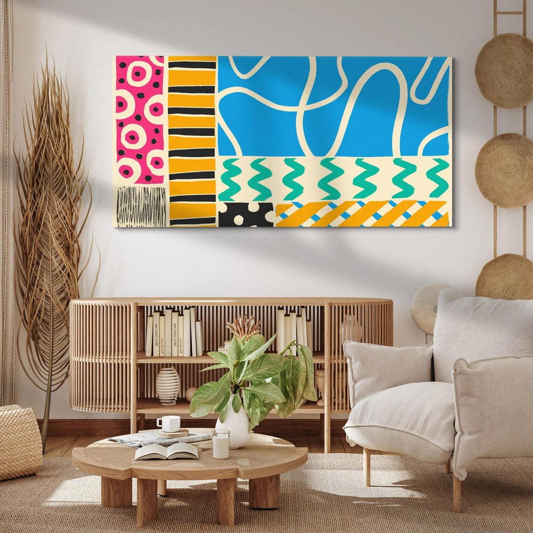 Obraz na płótnie 120x60 - Etno Boho - etno ornamenty, boho klimat