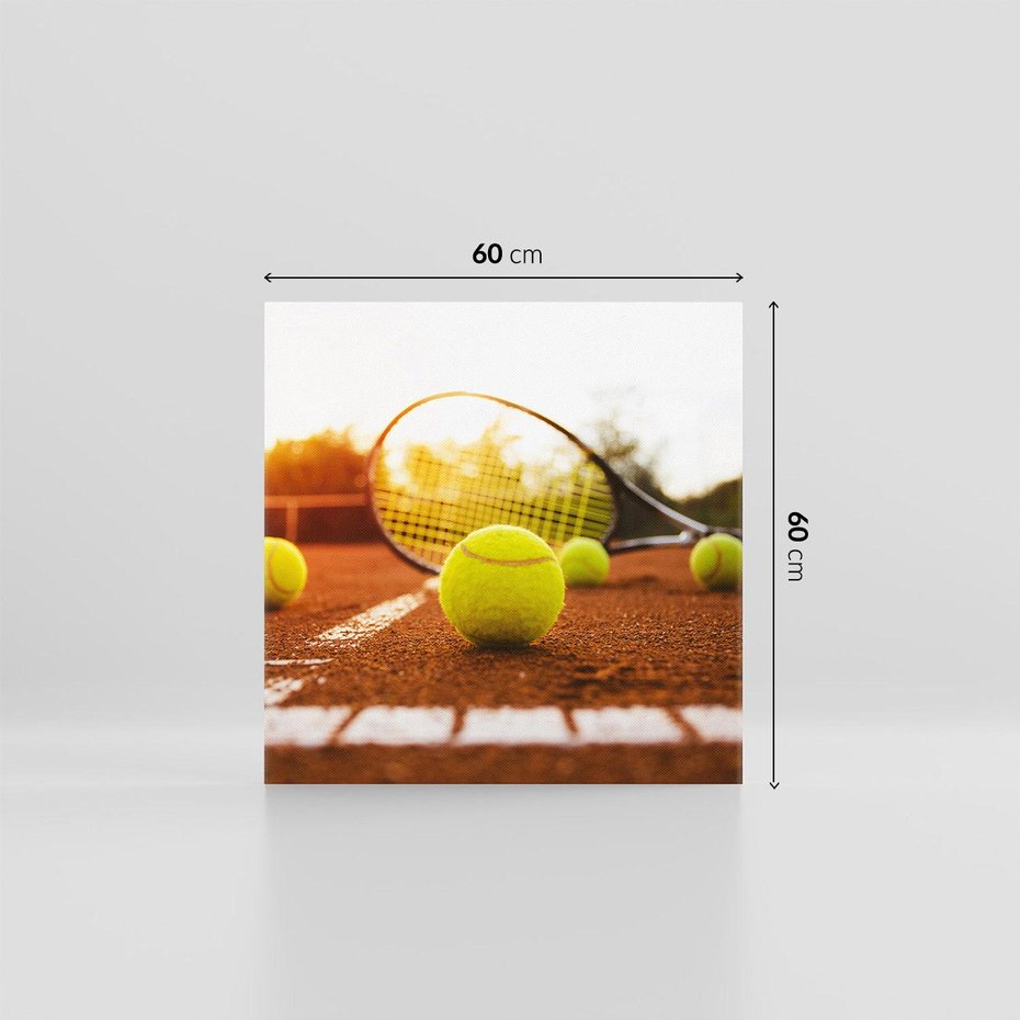 Obraz na płótnie 60x60 - Moc sportowej rywalizacji - tenis, kort