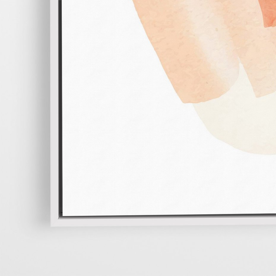 Obraz w ramie 80x120 - Rozbijające Plamy - abstrakcyjne akwarelowe plamy, minimalizm - rama biała