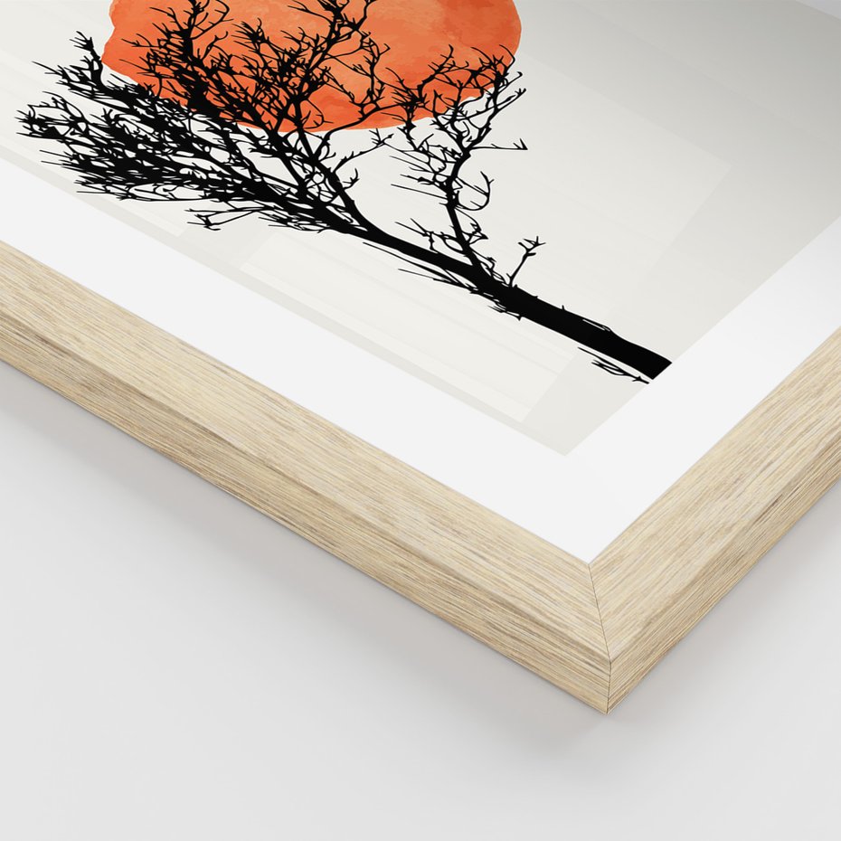 Zestaw obrazy w ramie 30x40 galeria - Boho, plakaty, minimalistyczne - rama drewno