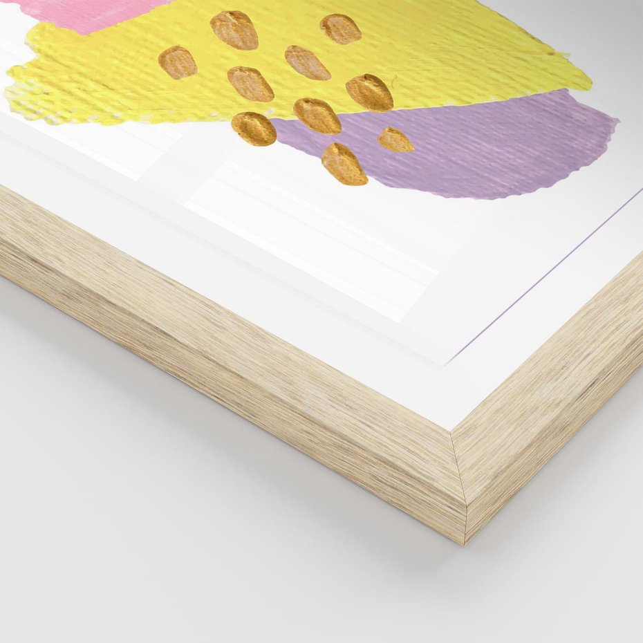 Plakat w ramie 30x40 - Refleksje Akwarelowych Widoków - akwarela, minimalizm - rama drewno