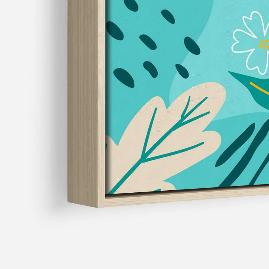 Obraz w ramie 80x120 - Rozkwitające Widoki - pastelowa kompozycja, kwiaty - rama drewno