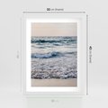 Plakat w ramie 30x40 - Malowniczy Nadmorski Krajobraz - morze, fale - rama biała