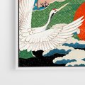 Obraz w ramie 50x50 - Wibracje emocji - sztuka japońska, wyraziste kolory - rama biała
