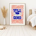 Obraz w ramie 50x70 - Bezgraniczne Formy - nowoczesna typografia, liście - rama drewno