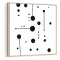 Obraz w ramie 80x80 - Złudne Odbicia - abstrakcja, minimalizm - rama drewno