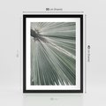 Plakat w ramie 30x40 - Jasnozielony Świat - palma, liść - rama czarna