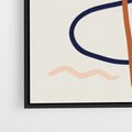 Obraz w ramie 50x70 - Mgnienie Oka - abstrakcja w stylu picasso, beżowe tło - rama czarna