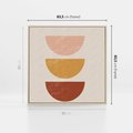 Obraz w ramie 80x80 - Geometryczne Wibracje - boho plakat, geometryczny - rama drewno