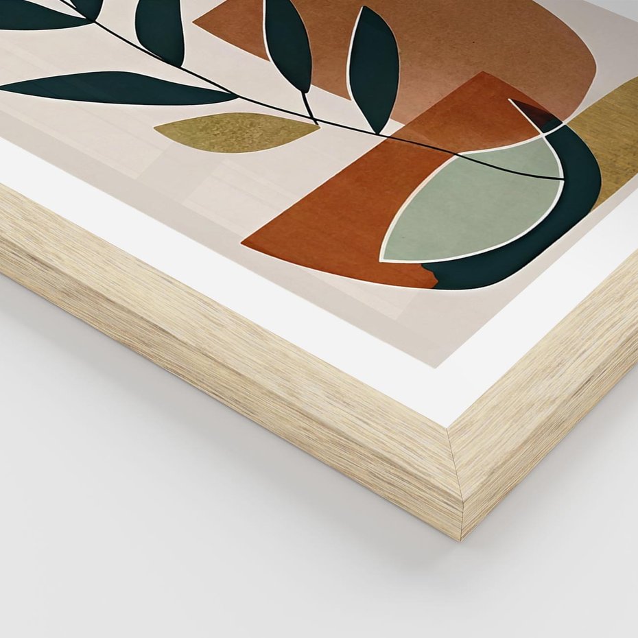 Plakat w ramie 30x40 - Boho Taniec Stylu - boho obraz, abstrakcja - rama drewno