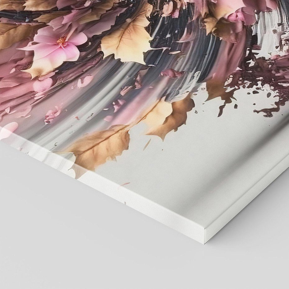 Obraz na płótnie 70x100 - Kwiatowy Wir - nowoczesna grafika komputerowa, wir z kwiatów