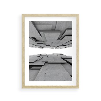 Plakat w ramie 50x70 - Architektura 3D - architektura, 3D - rama drewno
