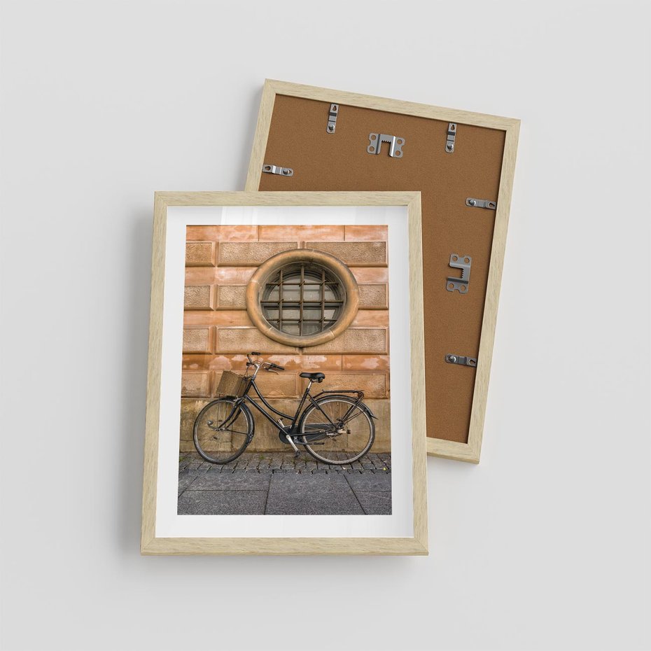 Plakat w ramie 30x40 - Holenderska Ikona - rower, Holandia - rama drewno