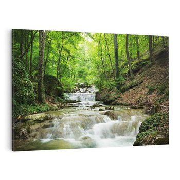 Obraz na płótnie 120x80 - Plączący się strumień - rzeka, strumień