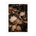 Plakat bez ramy 40x50 - Jesienna Melodia: Liście i Szyszki - suche liście, szyszki