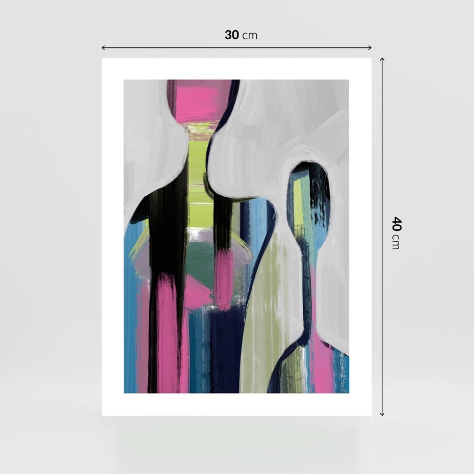 Plakat bez ramy 30x40 - Wnętrza Kształtów - abstrakcyjna sztuka, nowoczesny obraz