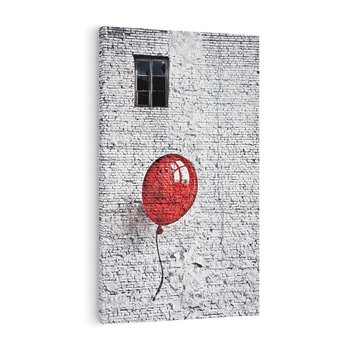 Obraz na płótnie 80x120 - Mur Balonów - mur, balon