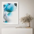 Plakat bez ramy 30x40 - Elegancja Marmuru - marmur, błękit