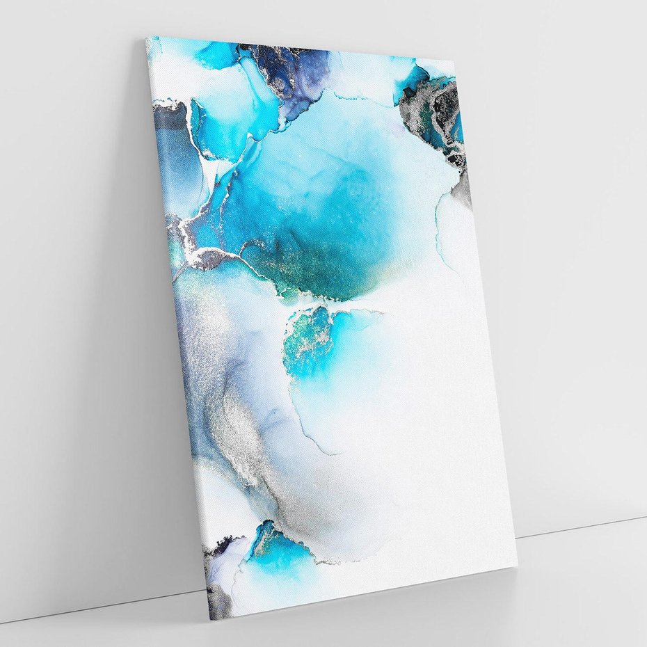 Obraz na płótnie 80x120 - Marmur złotą akwarelą - marmur, akwarela