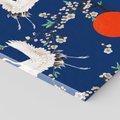 Obraz na płótnie 60x60 - Japońskie Żurawie Indygo - sztuka japońska, japonia