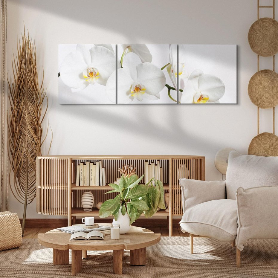 Obraz na płótnie 90x30 - Orchidea Kwiat - orchidea, kwiat