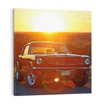 Obraz na płótnie 40x40 - Moc i elegancja - Ford Mustang, samochód