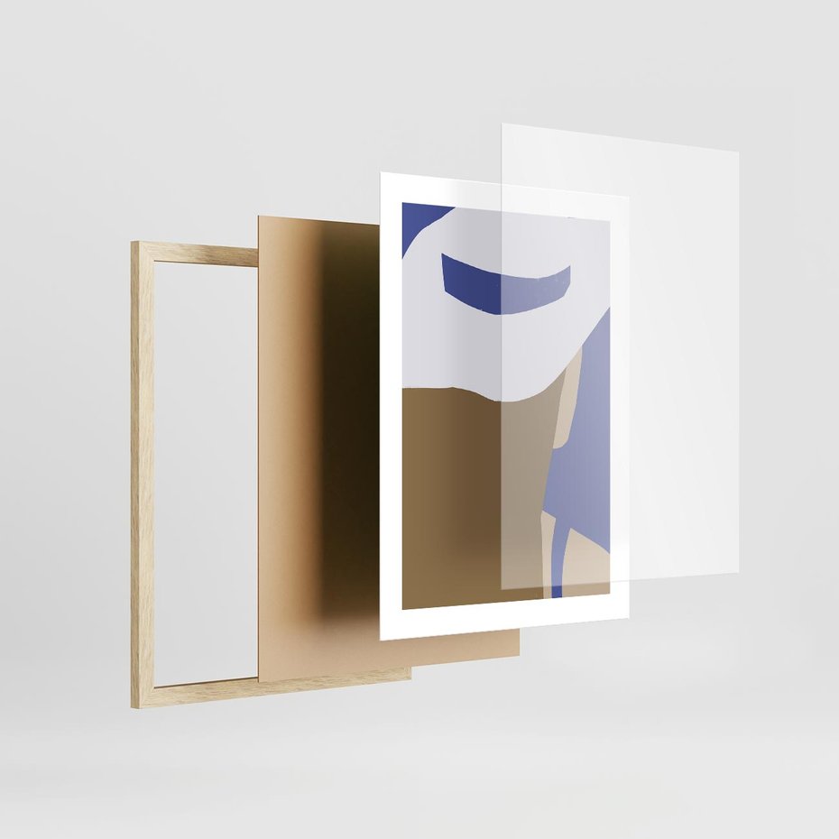 Plakat w ramie 30x40 - Kobiecy Wiatr - plakat retro, kobieta w kapeluszu - rama drewno