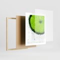 Plakat w ramie 40x50 - Świeżość i kwasowość limonki - limnka, owoce - rama drewno