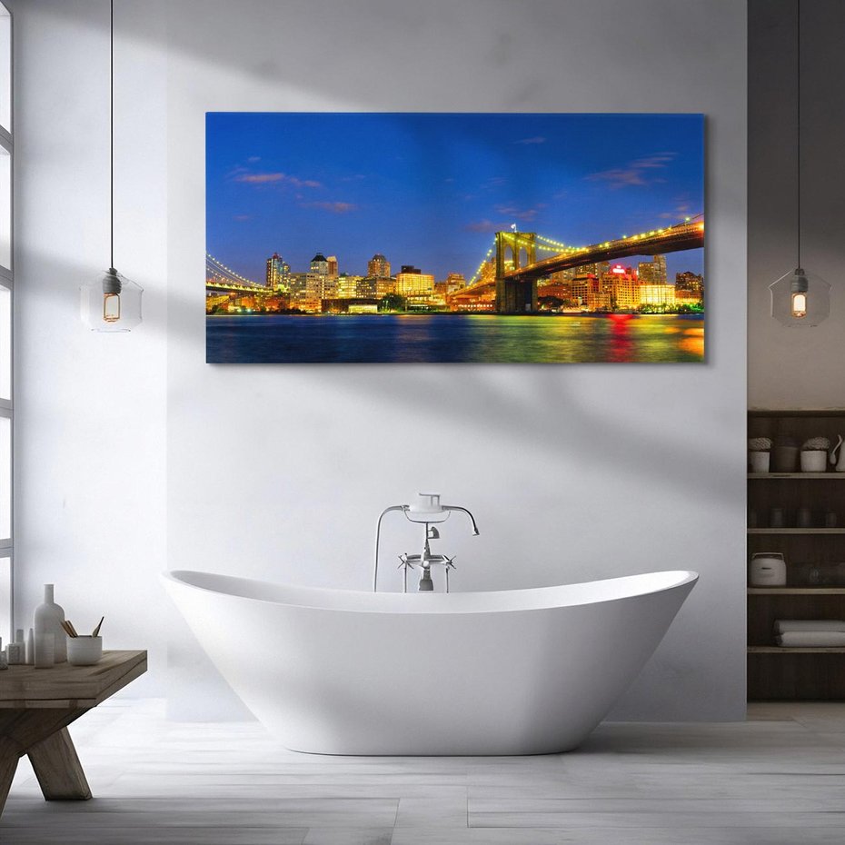 Obraz na płótnie 120x60 - Symbol Manhattanu - most, Nowy Jork