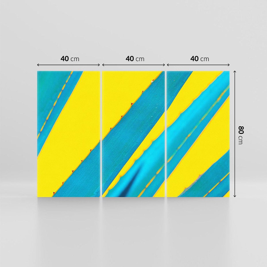 Obraz na płótnie 120x80 - Świeżość Natury - aloes, liście