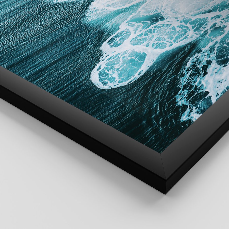 Zestaw obrazy w ramie 40x50 galeria - Tropikalny, napis, cytat, lato, podróż - rama czarna